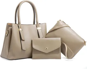 Purses for Women Fashion Handbags Tote Bag Shoulder Bags Top Handle Bags Satchel 3Pcs Set