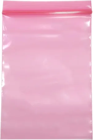 QQ Studio Small Polyethylene Flat Reclosable Zip Top Bags (3" x 4.5" (200 Bags), Pink)