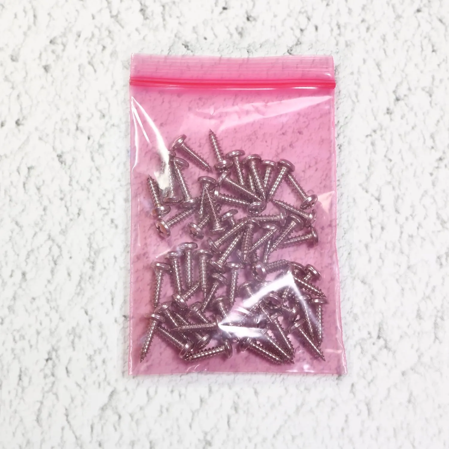 QQ Studio Small Polyethylene Flat Reclosable Zip Top Bags (3" x 4.5" (200 Bags), Pink)