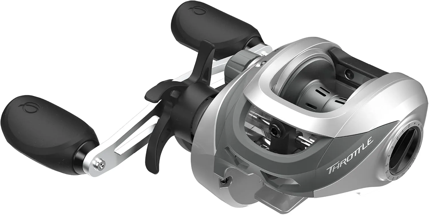 Quantum Throttle Baitcast Fishing Reel, 7   1 Ball Bearings with a Smooth and Powerful 6.6:1 Gear Ratio, Zero Friction Pinion, DynaMag Cast Control, and Oversized Non-Slip Handle Knobs