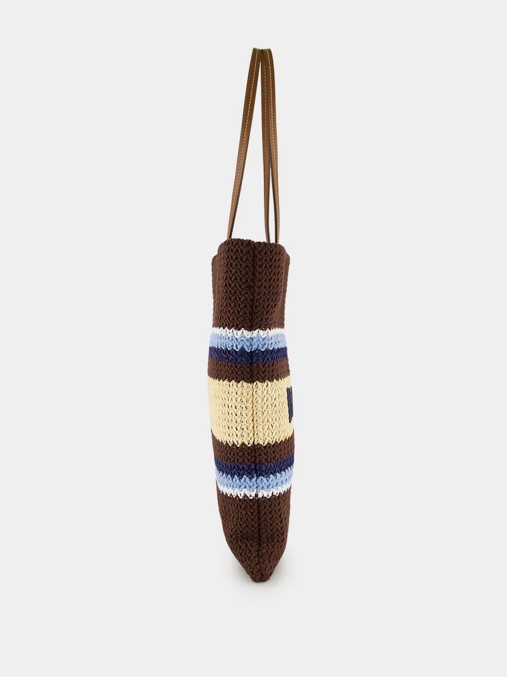 Raffia-Effect Woven Tote Bag
