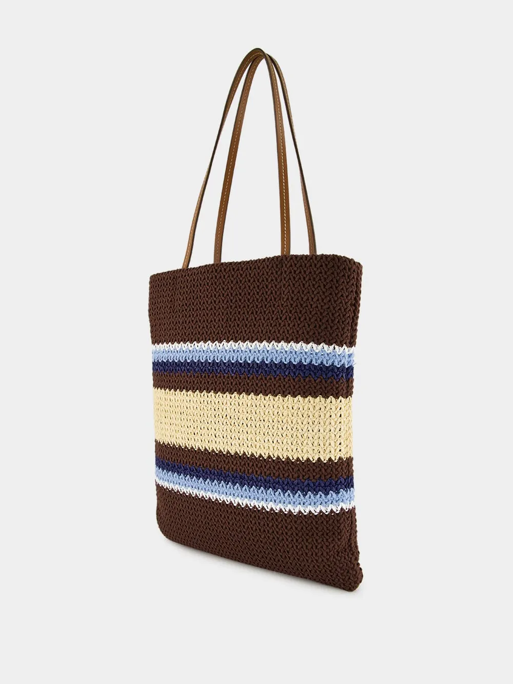 Raffia-Effect Woven Tote Bag