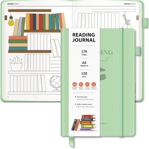 Reading Journal with 52 Book Reviews - Book Journal for Book Lovers & Readers - 175 Pages Book Reading Tracker Journal - A5 Hardcover Book Review Journal Reading log - Perfect Book Lovers Gifts for Women