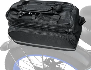 Rear Electric Bike Rack Bag with Waterproof Rain Cover Carrier Backseat 13LStorage Luggage Saddle E Bike Bag Cycling Pannier Trunk Carrier with Reflector&Adjustable Cord for E-Bike Commuter