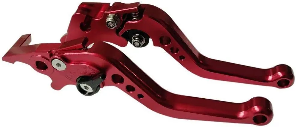 Red CNC 6 Position Shorty Brake Clutch Lever for Buell XB12 All Models up to 08 only 2004-2008