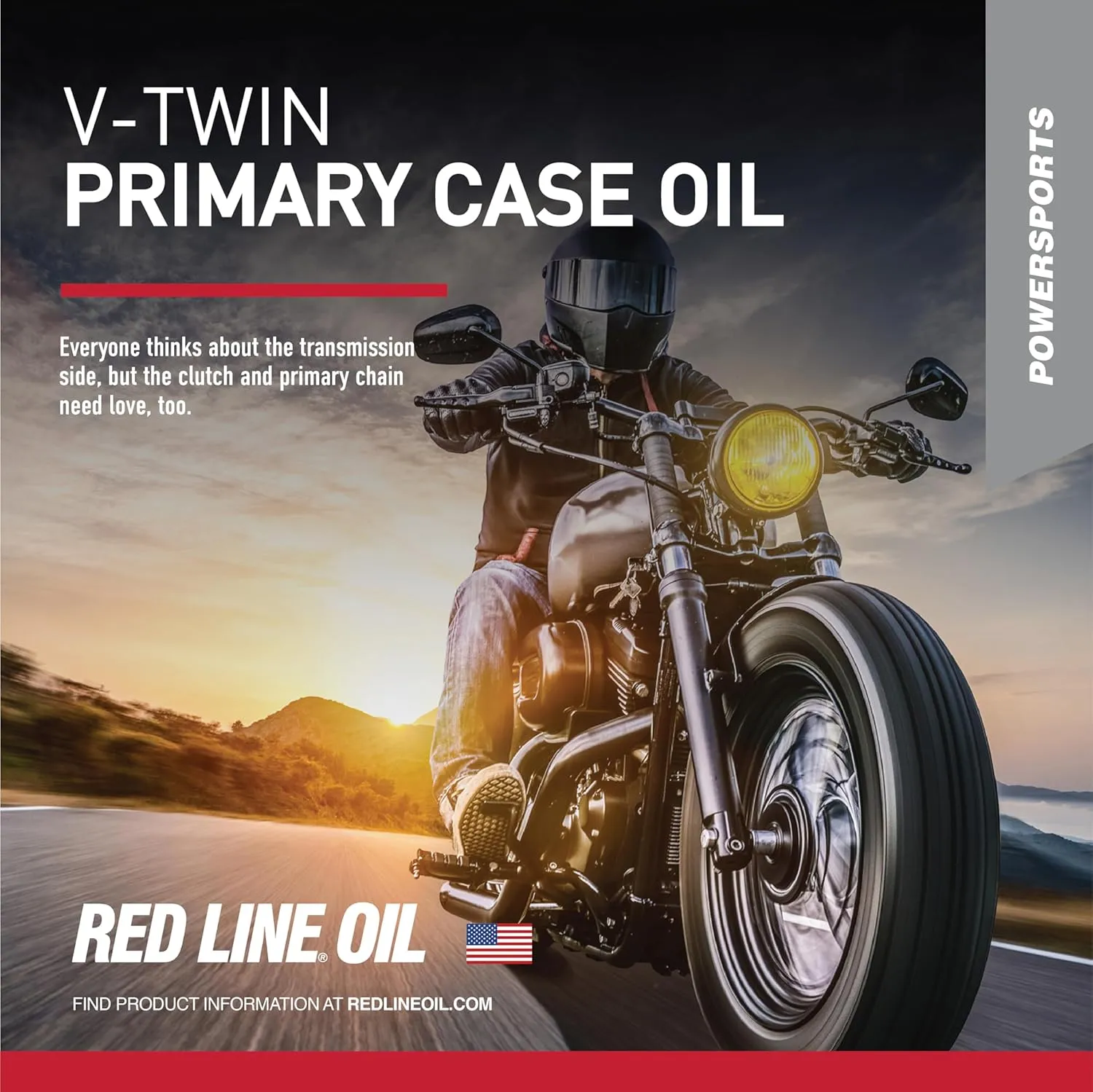 Red Line 42904 V-Twin Primary Case Oil, for use with UTVs, ATVs and Sportbikes - 1 Quart