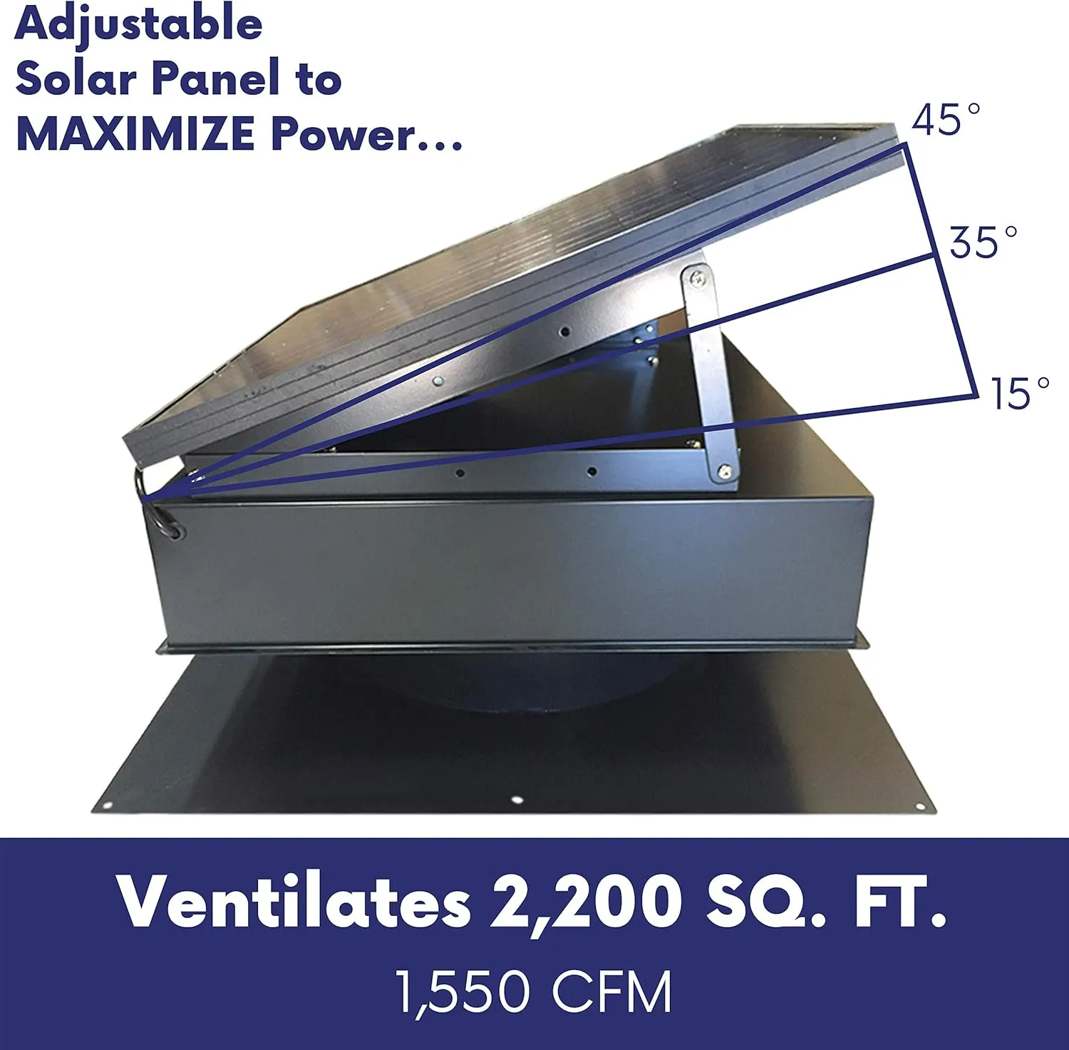 Remington Solar 30 Watt Roof Mount Solar Attic Fan