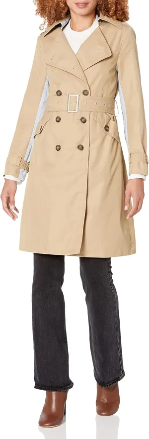 Rent The Runway Pre-Loved Striped Camel Trench Coat