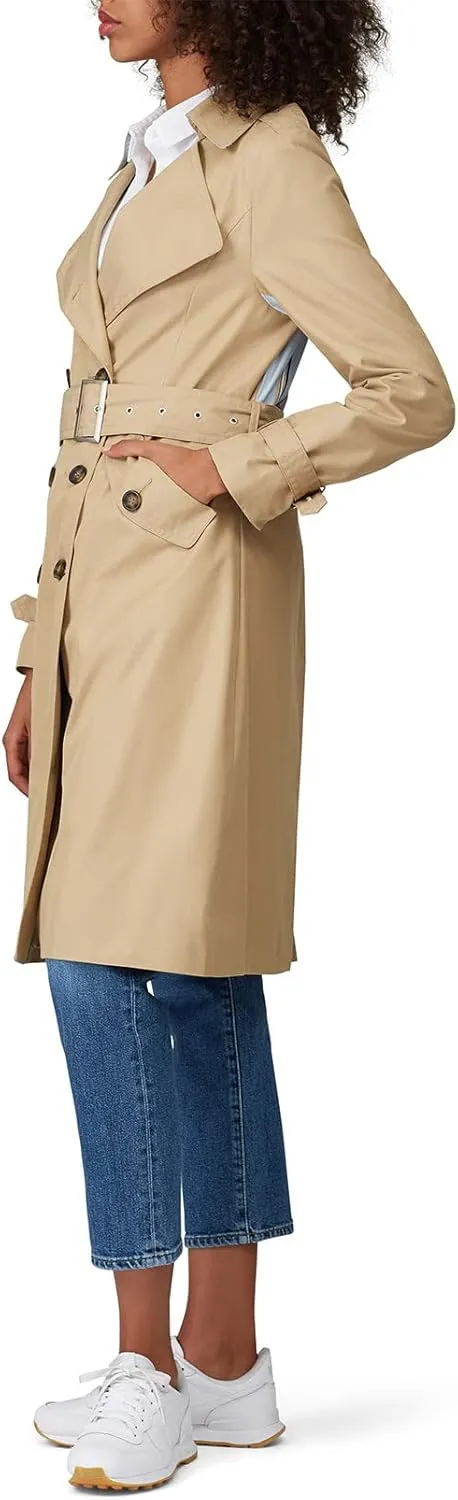 Rent The Runway Pre-Loved Striped Camel Trench Coat