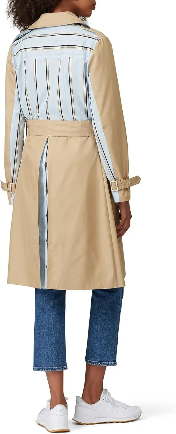Rent The Runway Pre-Loved Striped Camel Trench Coat