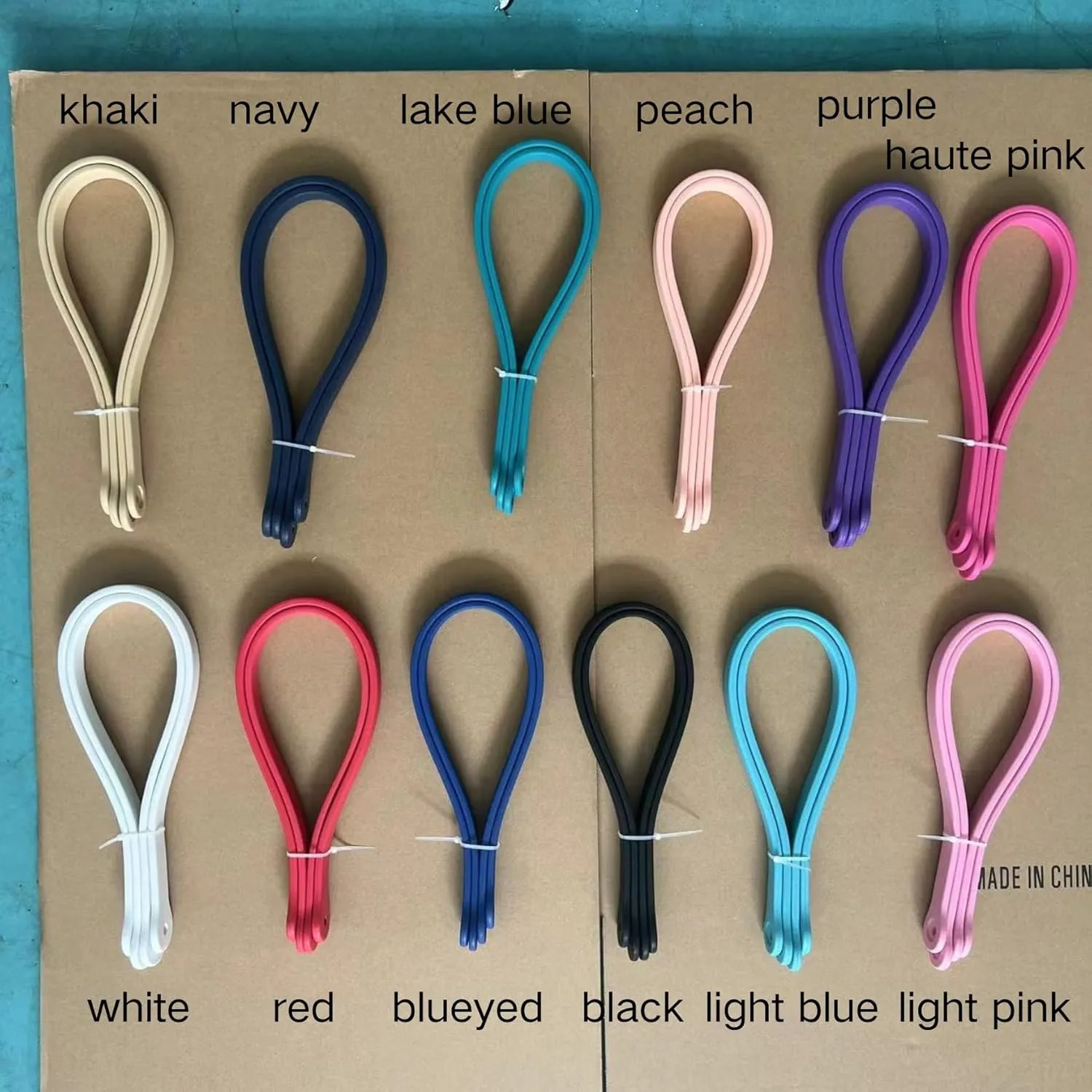 Replacement Straps for Original L/XL Bog Beach Bag, Replacement Handles with 4 Snaps for Rubber Beach Bag, EVA Bag Strap Replacement, Bog Beach Bag Repair Kit (Lake Blue)