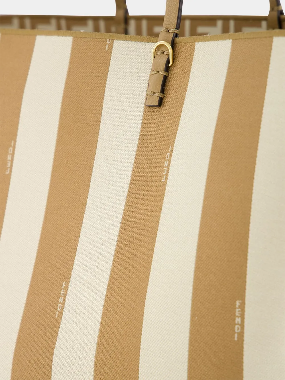 Reversible Pequin and Beige FF Large Shopper