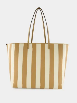 Reversible Pequin and Beige FF Large Shopper