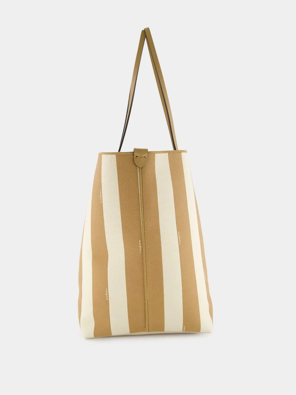Reversible Pequin and Beige FF Large Shopper