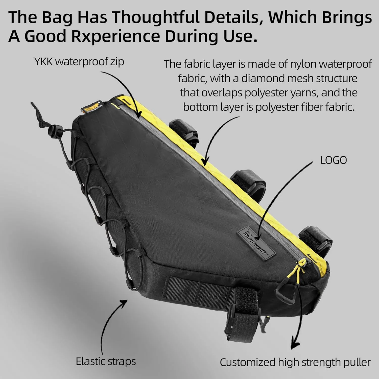 Rhinowalk Bike Frame Bag Waterproof Bike Triangle Bag Bicycle Pouch Under Tube Bag Professional Cycling Accessories