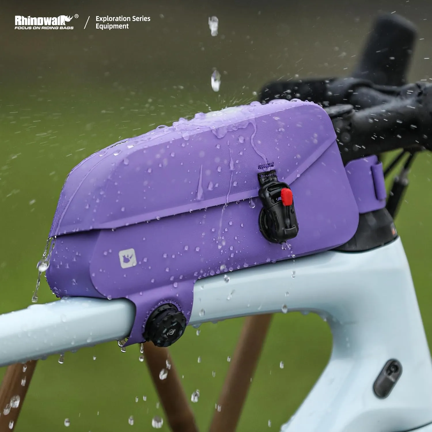 Rhinowalk Bike Frame Bag with Magnetic Flap Waterproof Bicycle Top Tube Bag Bikepacking Cycling Tools Storage Bag for MTB Road Bike