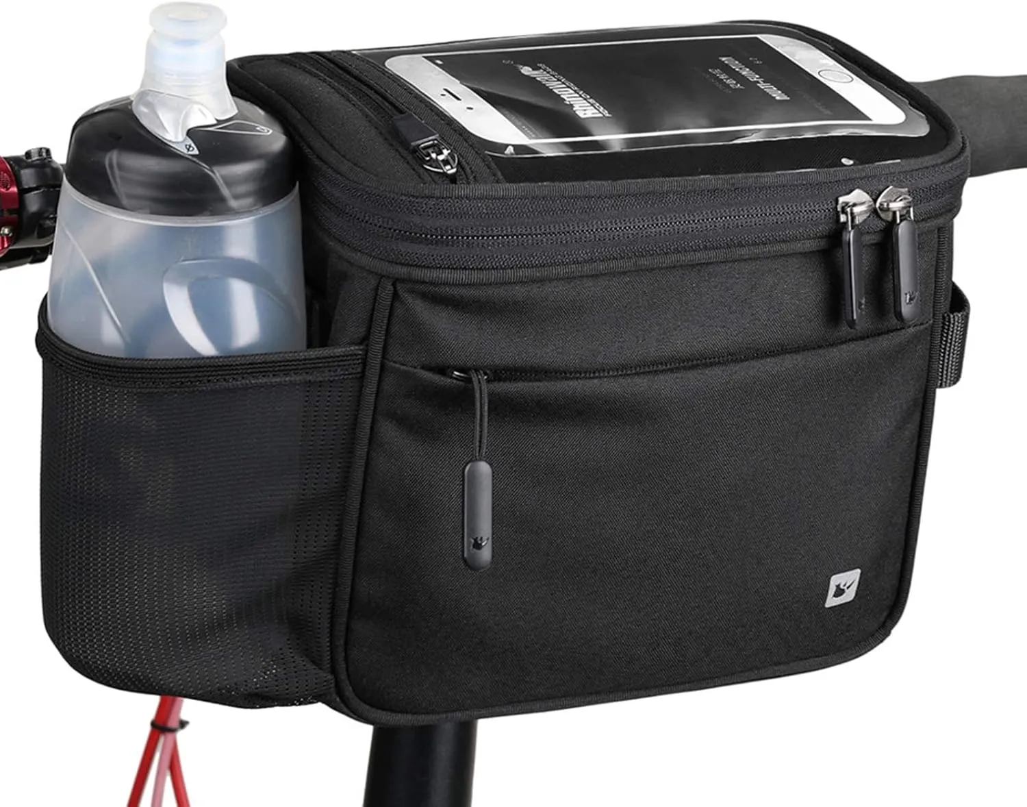 Rhinowalk Insulated Handlebar Bag for Bike - Bicycle Basket Front Storage Bag Mini Shoulder Bag Handbag with Detachable Shoulder Strap