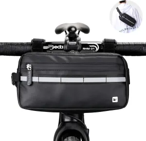 Rhinowalk Multifunction Bike Handlebar Bag Front Bag 3L Bicycle Frame Bag Waterproof Shoulder Bag Handbag Waist Bag