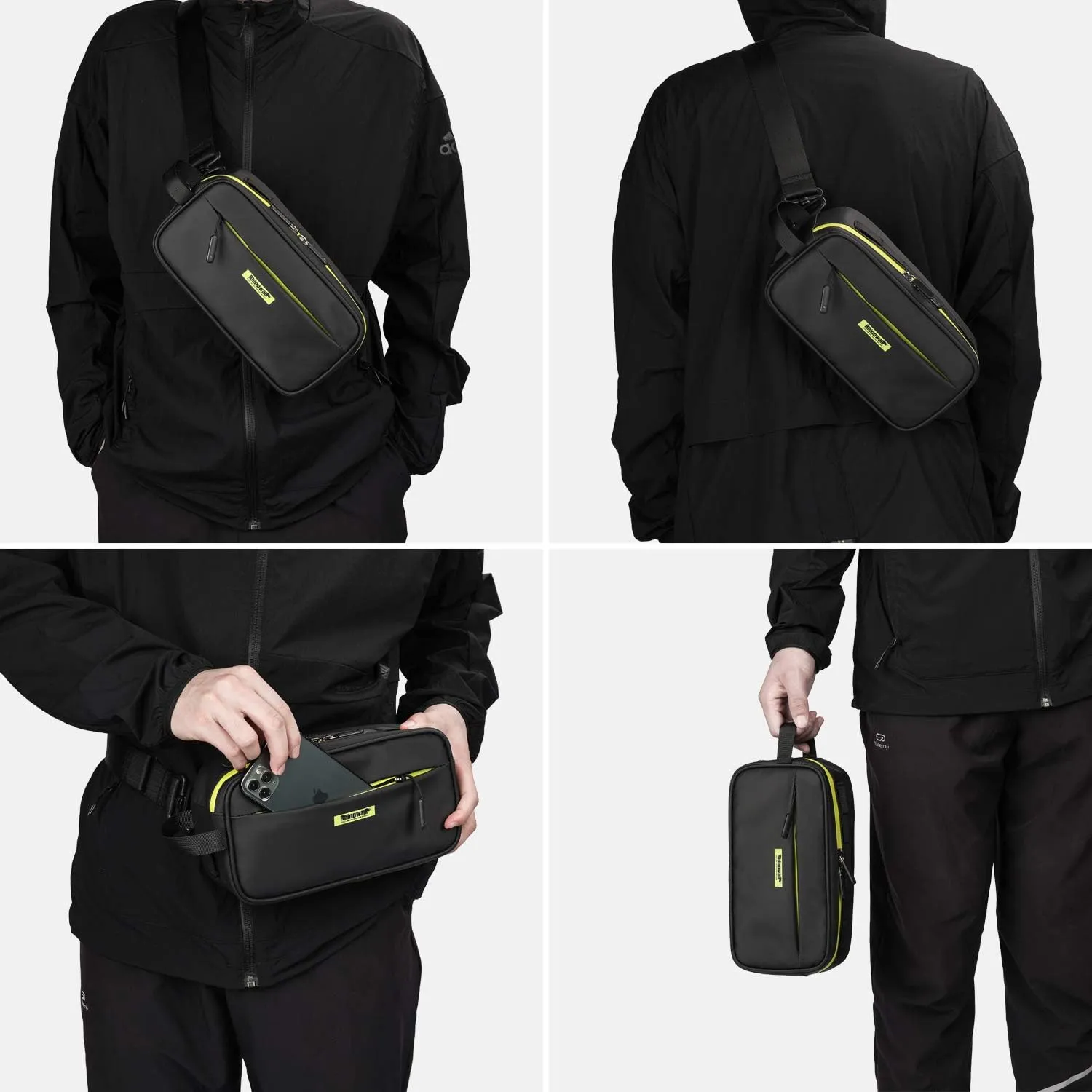 Rhinowalk Multifunction Bike Handlebar Bag Front Bag 3L Bicycle Frame Bag Waterproof Shoulder Bag Handbag Waist Bag