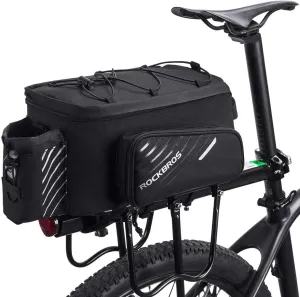 ROCK BROS Bike Rack Bag Bicycle Bag Trunk Rear Rack Bag Bike Panniers Bike Accessories Basket Storage Luggage Saddle Shoulder Bag 13L for E bike, Bicycle With Rain Cover