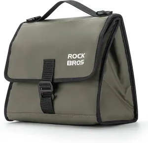 ROCKBROS Bike Bag, 4L-7L Adjustable Capacity Bicycle Bag for Brompton Folding Bike, Insulated Lunch Bag Waterproof Bicycle Front Storage Bag, Crossbody Bag for Men Woman