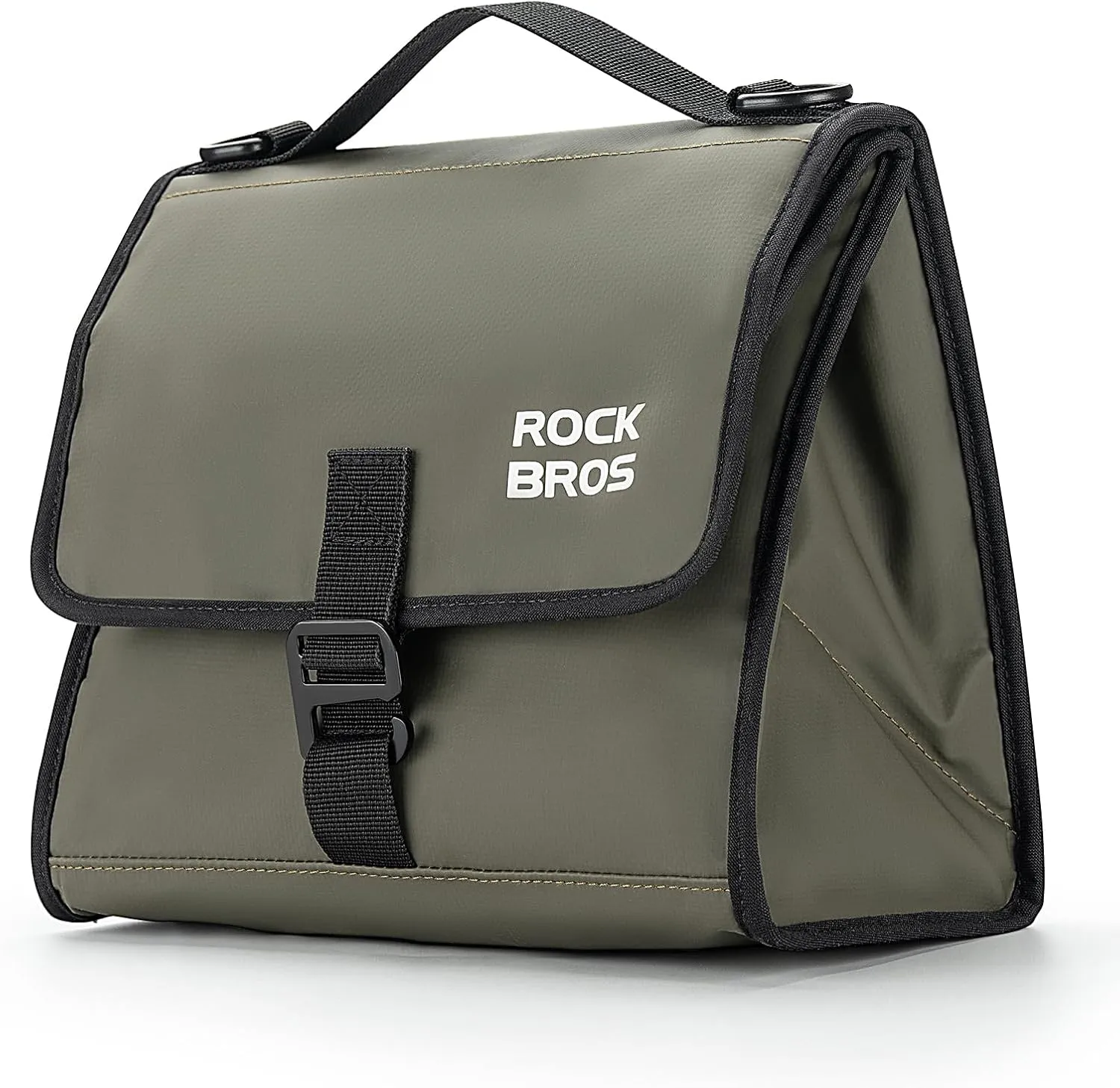 ROCKBROS Bike Bag, 4L-7L Adjustable Capacity Bicycle Bag for Brompton Folding Bike, Insulated Lunch Bag Waterproof Bicycle Front Storage Bag, Crossbody Bag for Men Woman