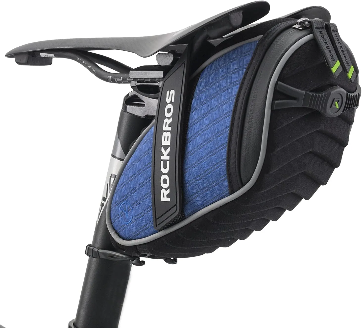 ROCKBROS Bike Saddle Bag Bicycle Seat Bag 3D Shell Saddle Bag Under Seat Cycling Seat Pack for Mountain Road Bike Bicycle Blue