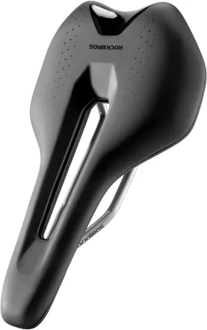 ROCKBROS Bike Seat, Comfortable Bike Seat Cushion for Men Women，Lightweight Adjustable Bicycle Seat with Ventilation & Shock-Absorbing, Waterproof Bike Saddle for Road/Indoor Bikes