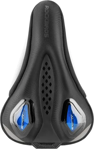 ROCKBROS Bike Seat Cushion, Gel Padded Bicycle Seat Cover for Men Women Comfort, Adjustable Bike Seat Cover Compatible with Peloton, Outdoor & Indoor Bicycle Seat Cushion (10.2"x7")