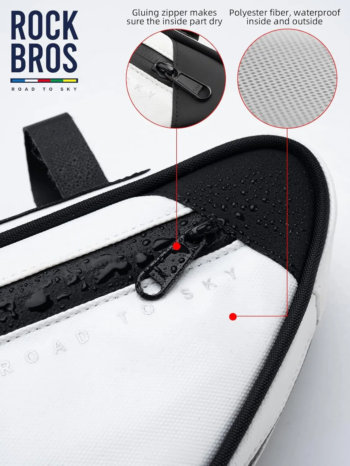 ROCKBROS Road to Sky Series Bike Triangle Bag - Waterproof Top Tube Bag for Cycling