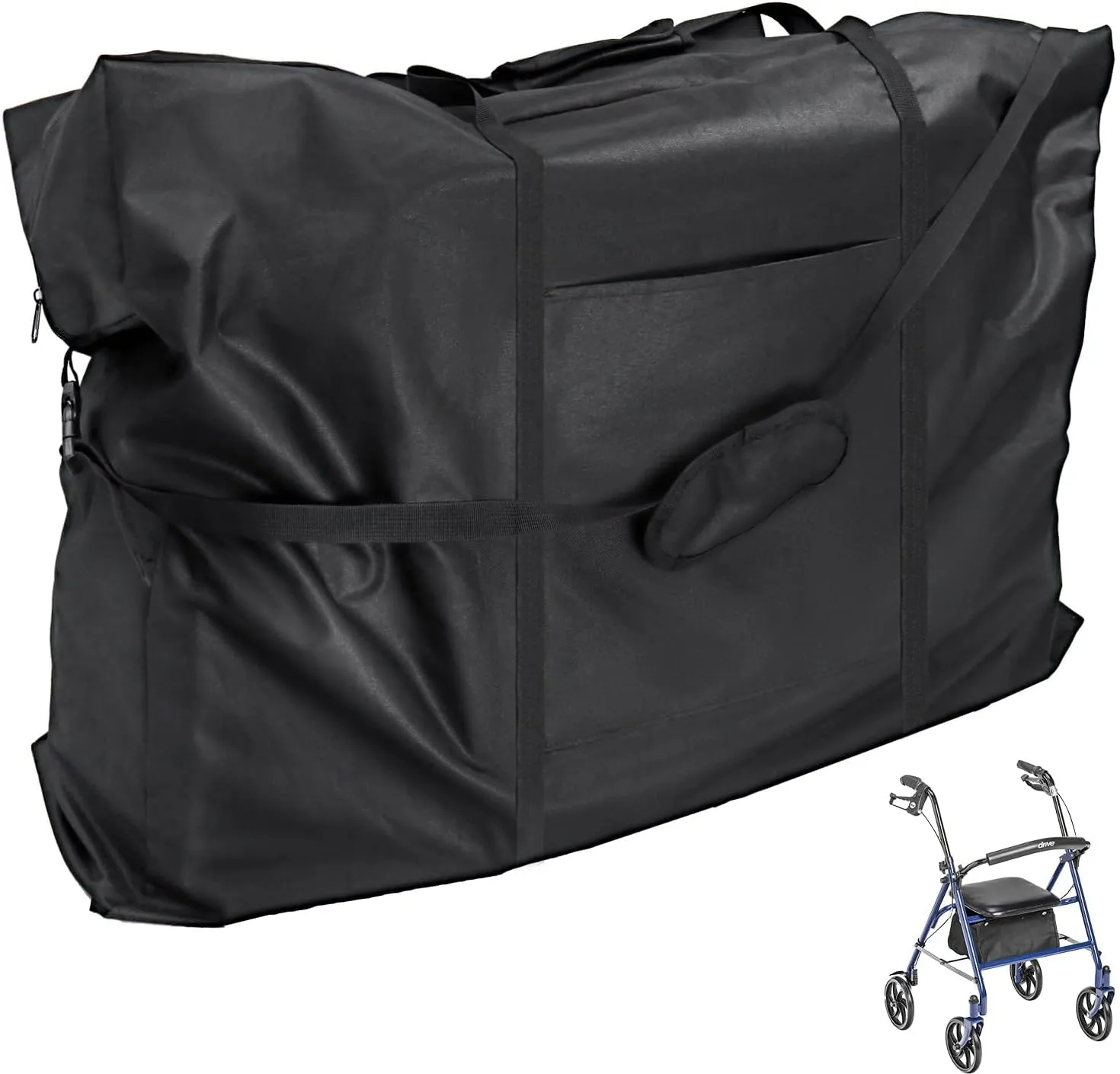 Rollator Travel Bag - Waterproof Wheelchair Bag for Folding Walker Compact Wheelchair Transport Chair Portable Large Duffel Bag Carry Case for Car and Airplane Traveling,32" Lx10 Wx37 H
