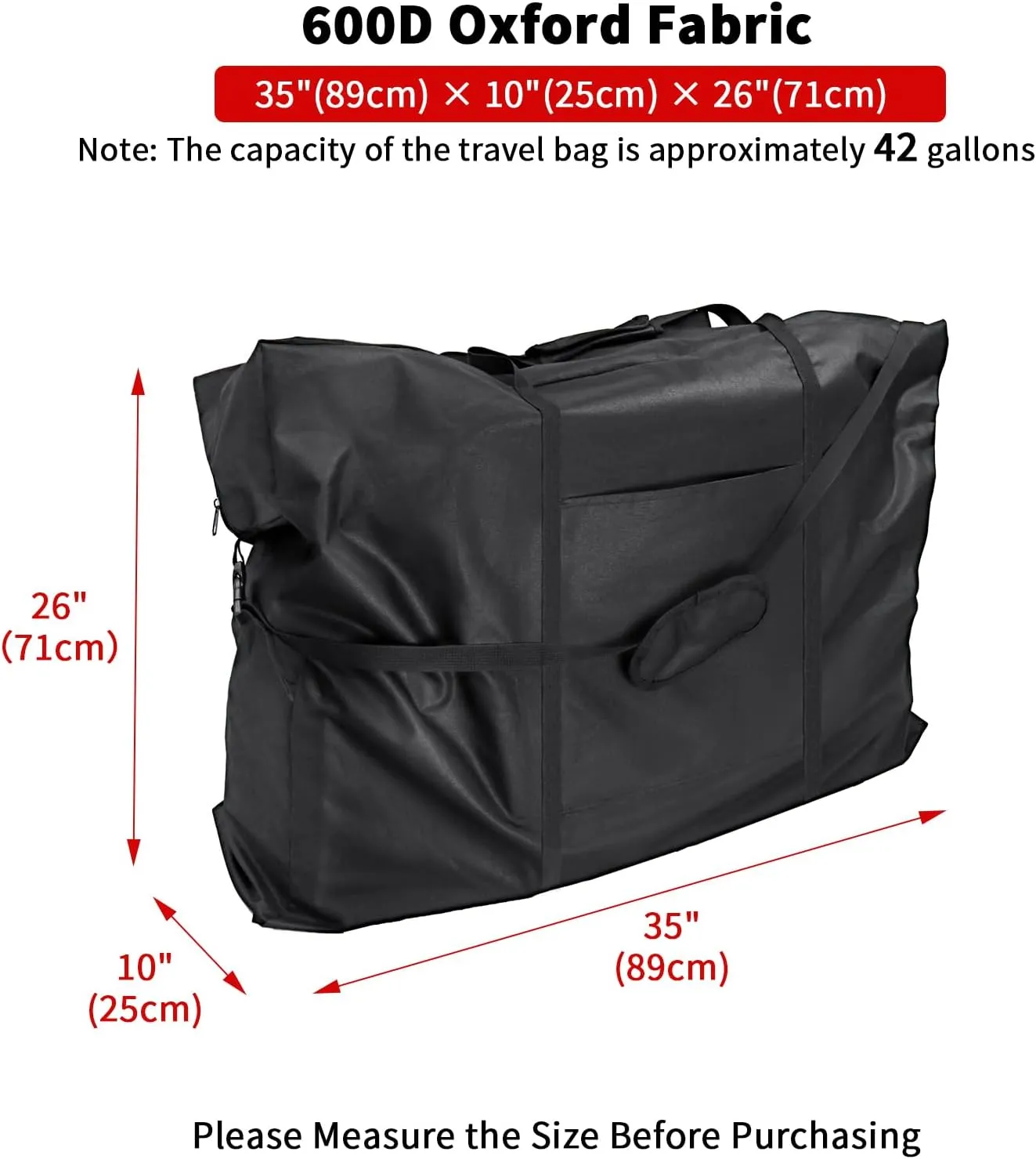 Rollator Travel Bag - Waterproof Wheelchair Bag for Folding Walker Compact Wheelchair Transport Chair Portable Large Duffel Bag Carry Case for Car and Airplane Traveling,Black