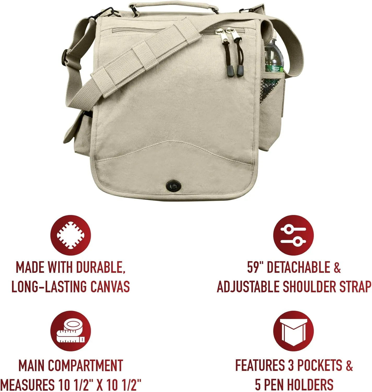 Rothco Canvas M-51 Engineers Field Bag Crossbody Shoulder Bag