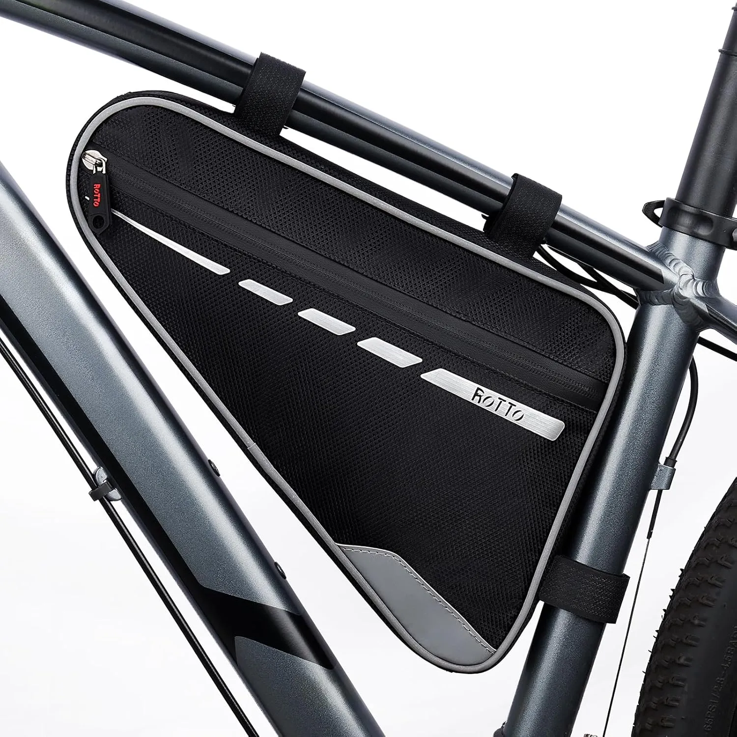 ROTTO Bike Triangle Frame Bag Bicycle Frame Storage Bag Under Top Tube Waterproof 2L