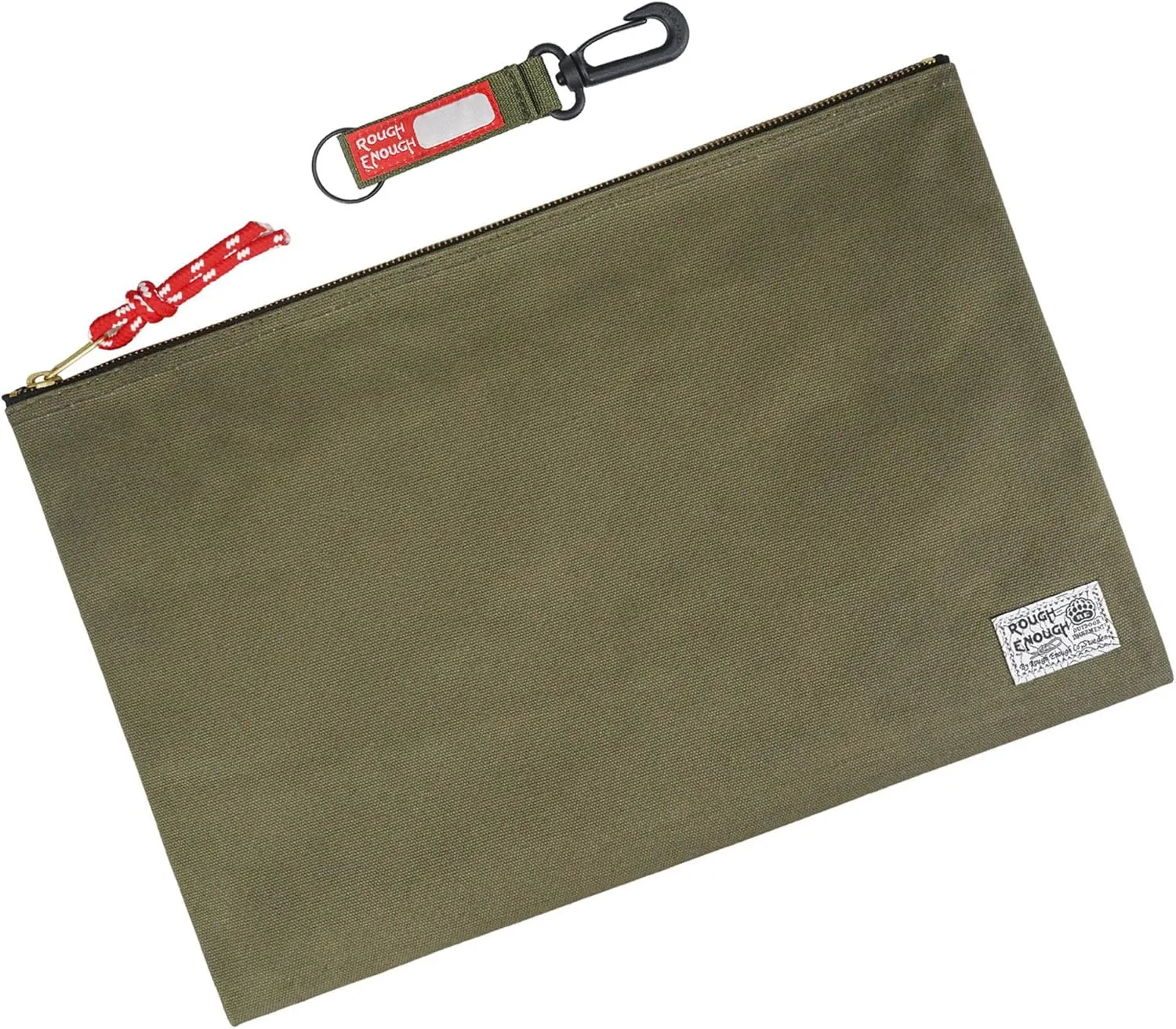 Rough Enough Document Holder Folder Organizer File Bag Storage YKK Zipper for Accountant Lawyer Teacher Office Canvas Storage Legal Size Green