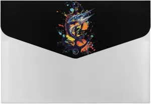 Sailfish Watercolor Cute File Folder Document Bag Portable Accordion Document Organizer for Home Work