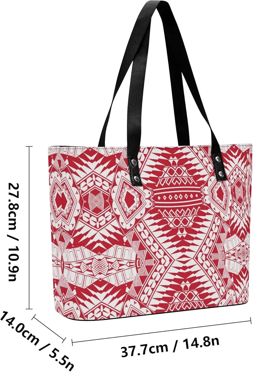 Samoan Tribal Floral Design Women'S Large Capacity Shoulder Bag Custom Polynesian Tote And Purse 2-Piece Set