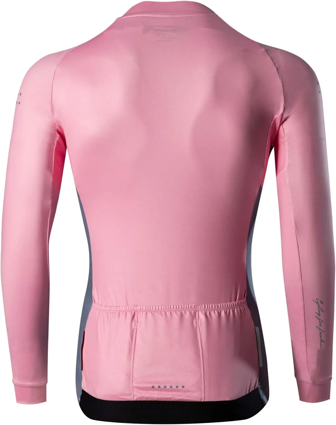 Santic Cycling Jersey Men's Long Sleeve Bike Reflective Full Zip Bicycle Shirts with Pockets
