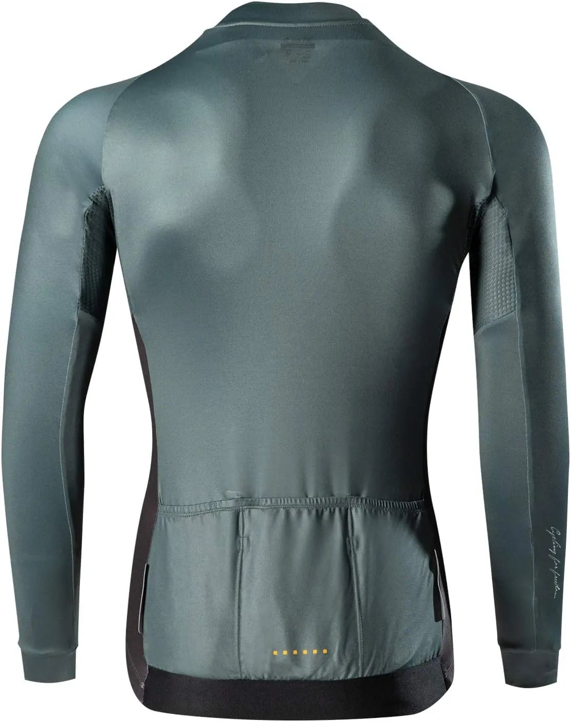 Santic Cycling Jersey Men's Long Sleeve Bike Reflective Full Zip Bicycle Shirts with Pockets