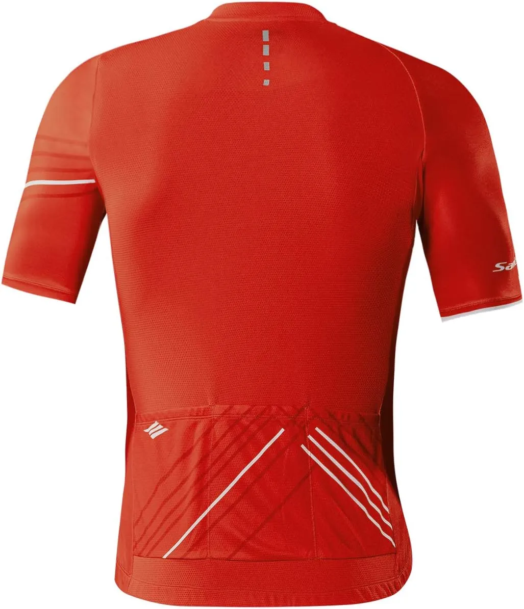 Santic Cycling Jersey Men's Short Sleeve Tops Mountain Biking Shirts Bicycle Jacket with Pockets …
