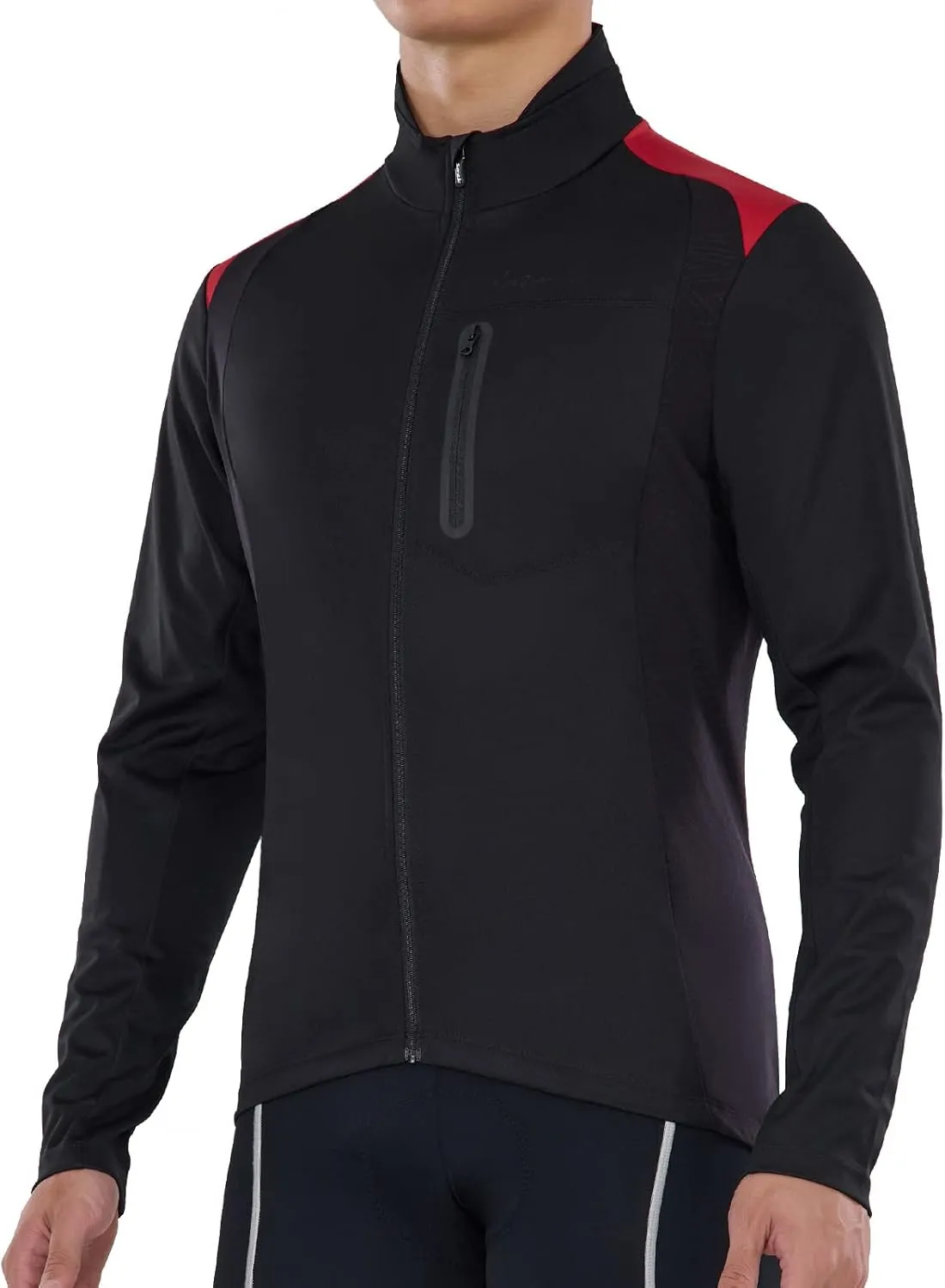 Santic Men's Cycling Bike Winter Jackets Windproof Fleece Thermal Warm UP Running Bike Bicycle Jacket Breathable Windbreaker