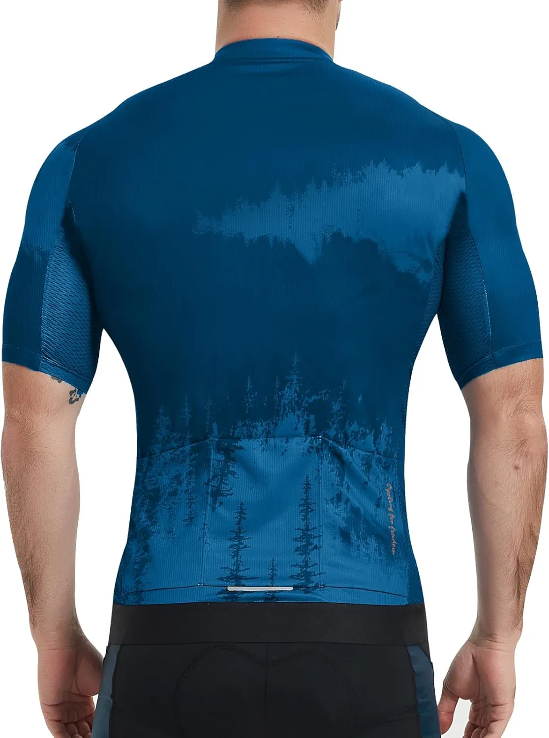 Santic Men’s Cycling Jersey Short Sleeve Bike Shirts for Men Bicycle Jacket with Pockets Breathable & Quick Dry Yorkson