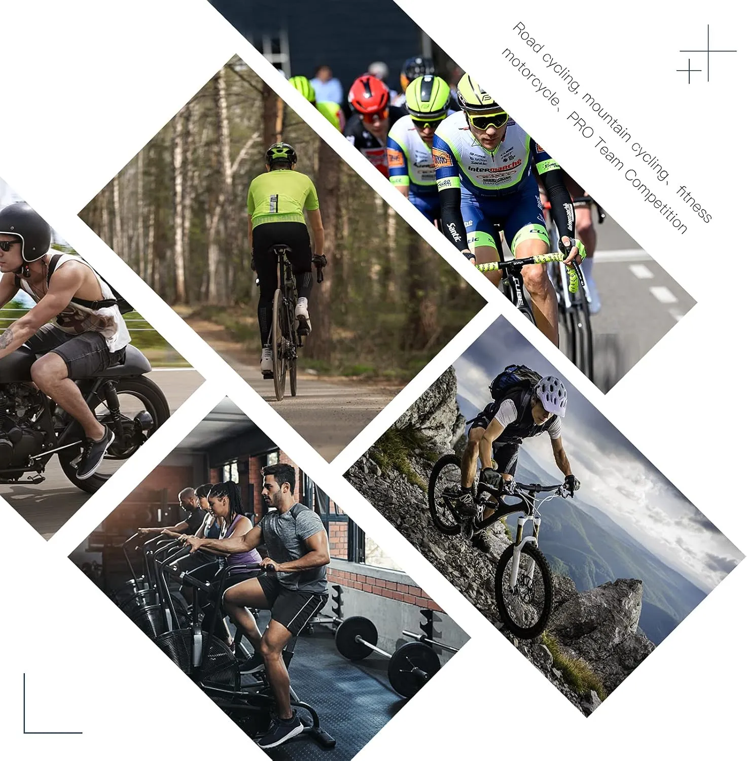 Santic Men's Cycling Jersey Shorts Sleeve Tops Pro Road Bike Bicycle Shirt Full Zip UPF 50  MTB Jersey with Pockets
