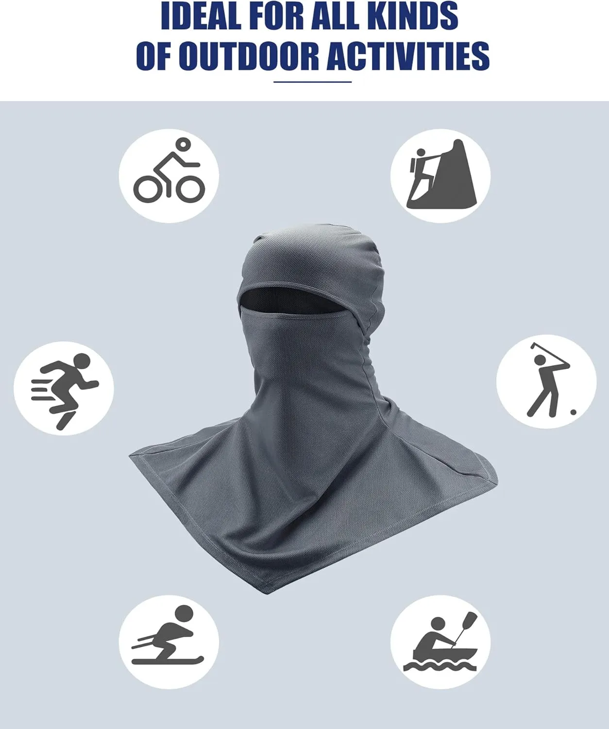 SATINIOR 3 Piece Balaclava Face Cover Sun Protection Neck Cover Summer Balaclava Motorcycle Face Mask for Men Women
