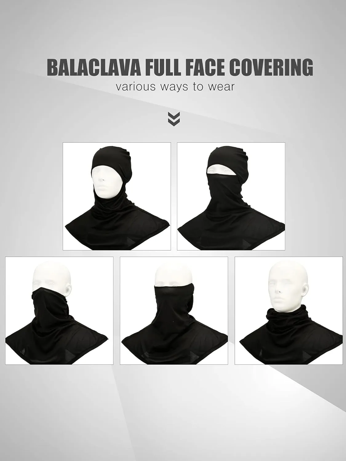 SATINIOR 3 Piece Balaclava Face Cover Sun Protection Neck Cover Summer Balaclava Motorcycle Face Mask for Men Women