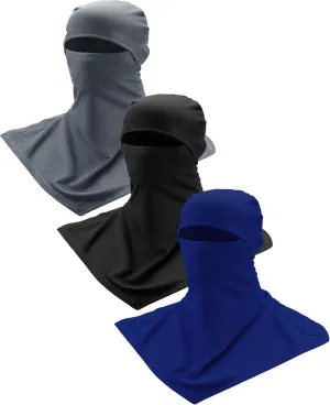SATINIOR 3 Piece Balaclava Face Cover Sun Protection Neck Cover Summer Balaclava Motorcycle Face Mask for Men Women