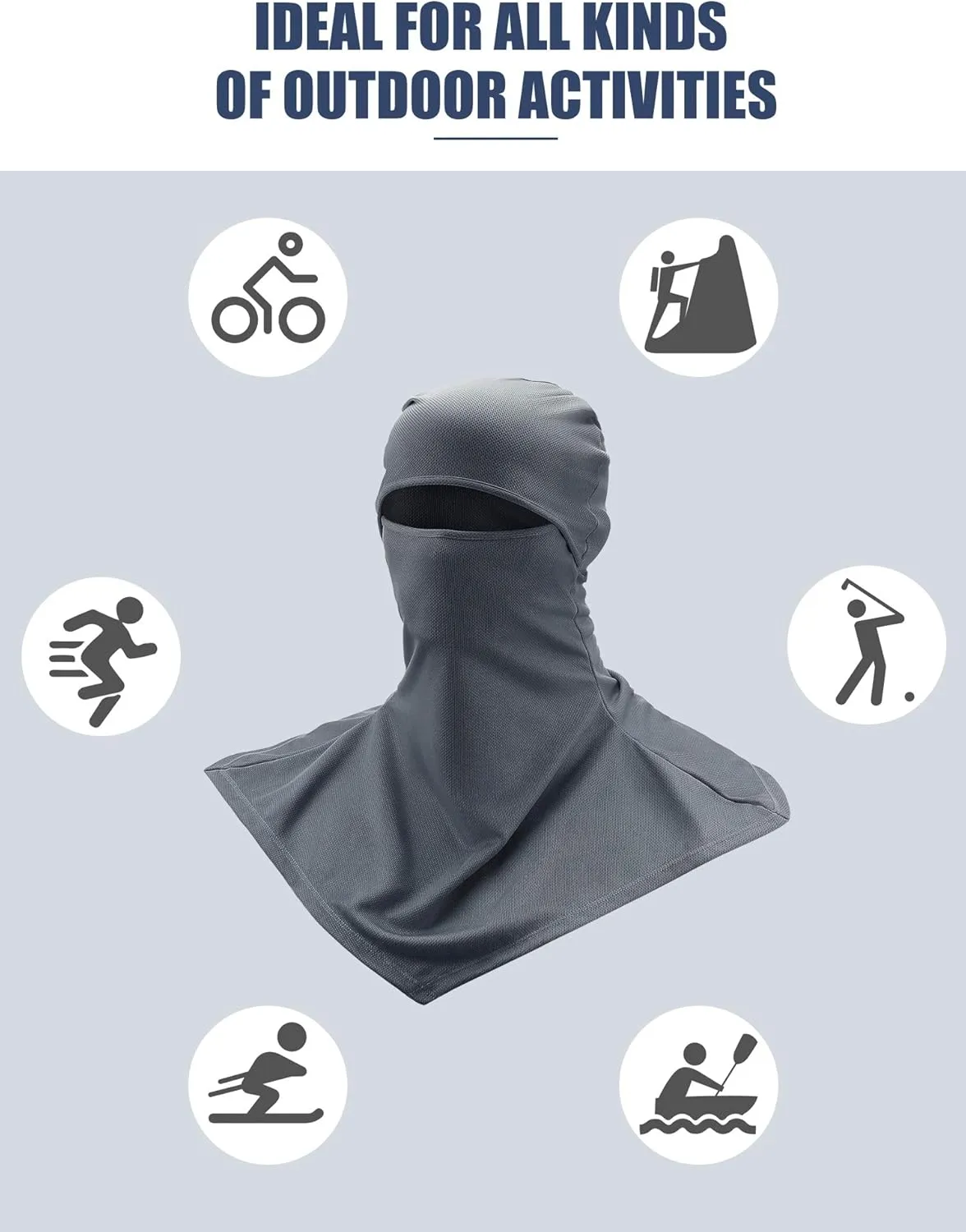 SATINIOR 3 Piece Balaclava Face Cover Sun Protection Neck Cover Summer Balaclava Motorcycle Face Mask for Men Women