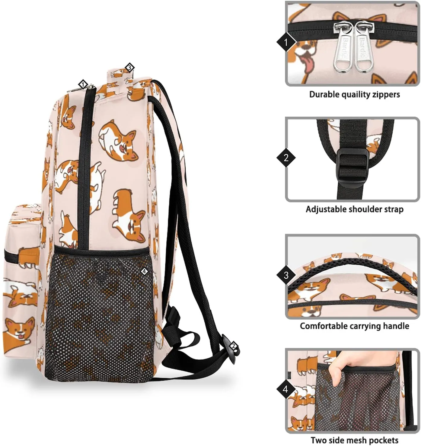 School Backpack for Kids Girls Boys, Travel Backpack Lightweight Water Resistant School Bag Student Bookbag Laptop Backpack