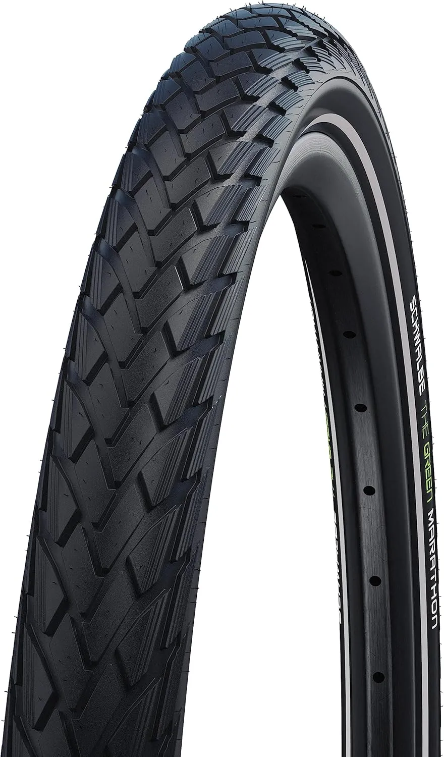 Schwalbe Green Marathon Tire - 27.5 x 2.35, Clincher, Wire, Black/Reflective, Performance Line, GreenGuard, Addix
