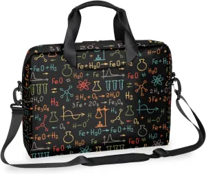 Science 14 15 15.6 inch Laptop Briefcase Shoulder Bag Physics Math Chemistry Formula Waterproof Travel Laptop Sleeve Case Work Computer Cover Carrying Bag